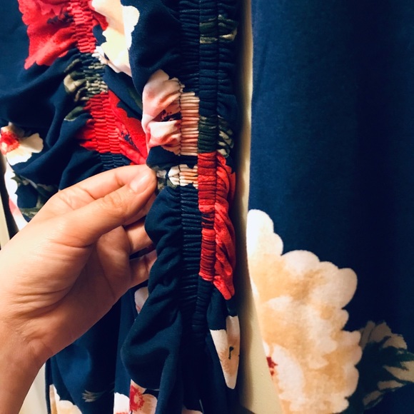 NWOT Planet Gold Floral Scoop Neck Bodycon Dress S - Picture 6 of 6